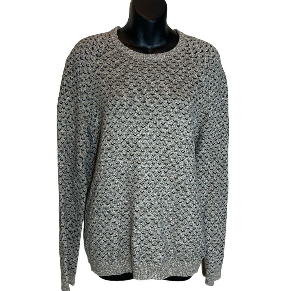 American eagle outfitters men’s Birds Eye print pullover sweater cotton/wool sm